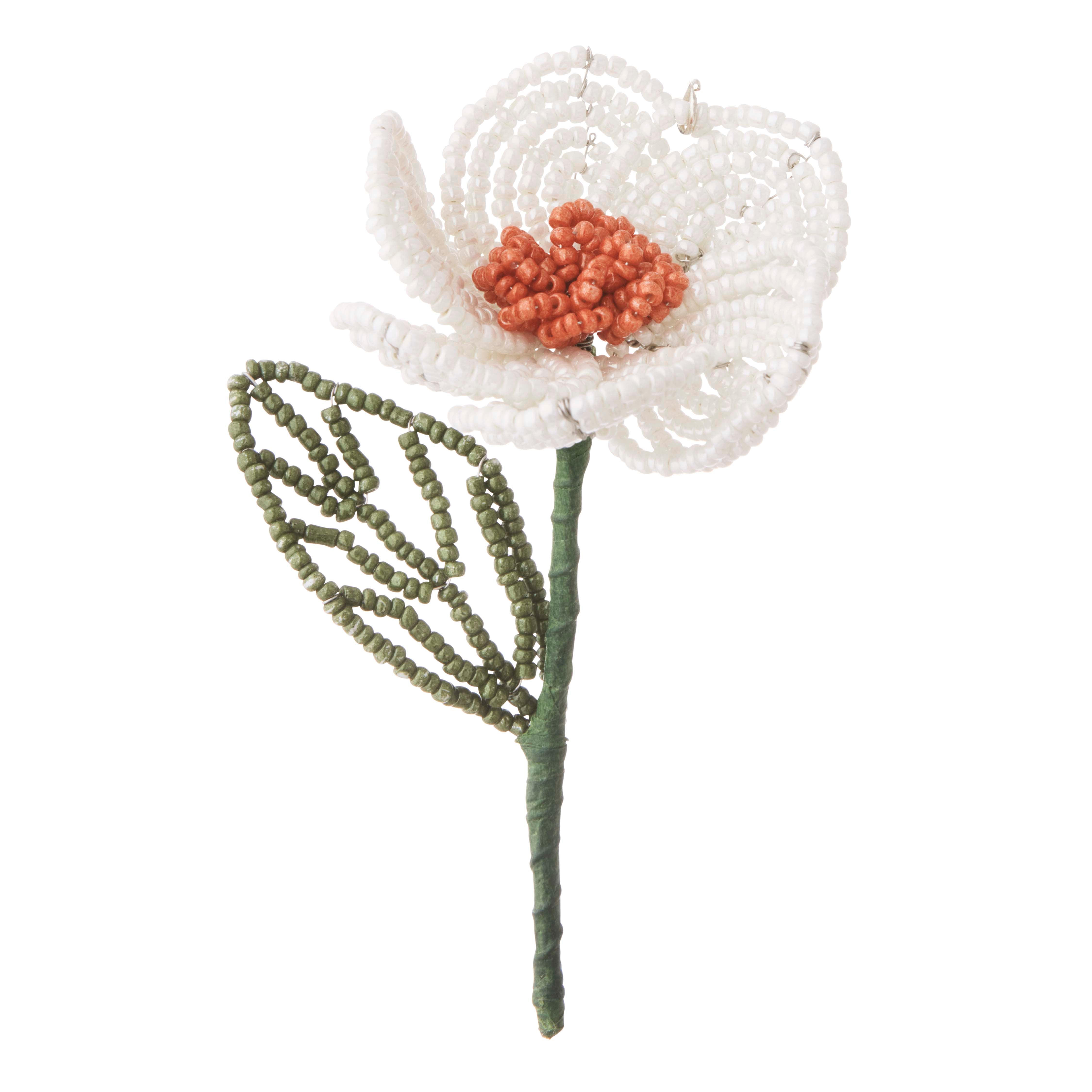 Pinse Lilje perleblomst - hvid/grøn